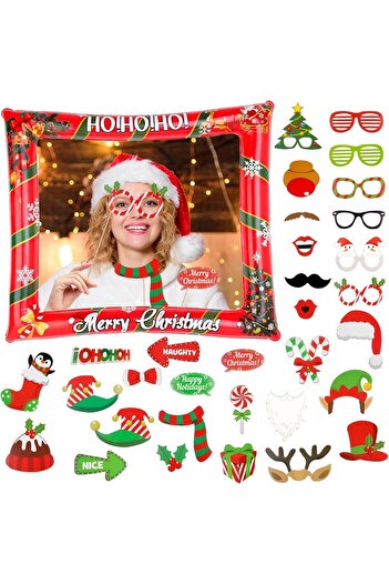Sospiro Set of 33 accessories for photo booth, PVC, multicolor
