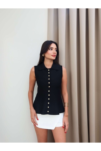 ESRAHELVACI Zero Sleeve Button Vest