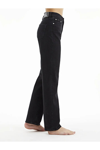 Calvin Klein HIGH RISE STRAIGHT Kadın Antrasit Kot Pantolon