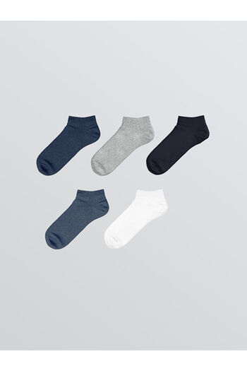 LC Waikiki Sparkling Selections from Shining Store |   Plain Men's Booties Socks 5 Pack
