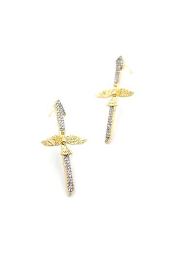 ENSAR GİYİM Elif Earrings - Gold