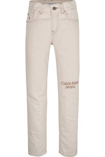 Calvin Klein REGULAR STRAIGHT ECR Erkek Beyaz Kot Pantolon