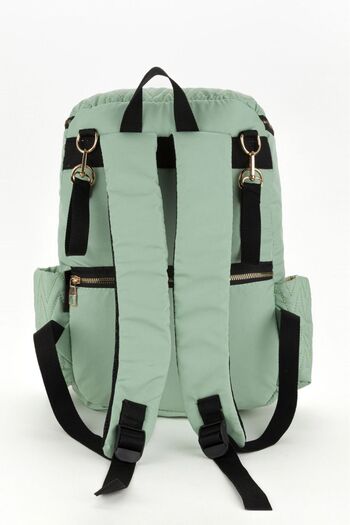 Arn Kids Anka Model Mint Green Mother Baby Care Backpack with Thermos Bottle Pockets and Stroller Hanger Attachment