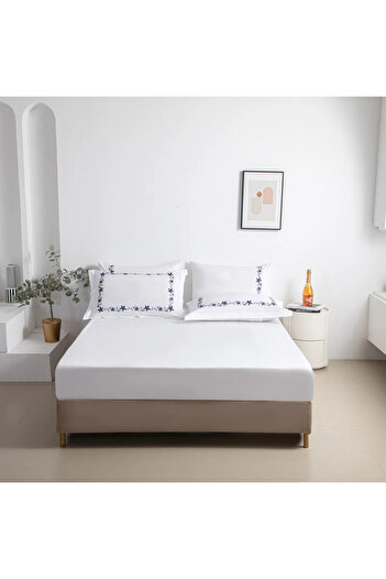 Alhabib bedding Fahda Summer Embroidered Bedspread, Queen Size, 160x200, Luxury, White, Number of Pieces: 5