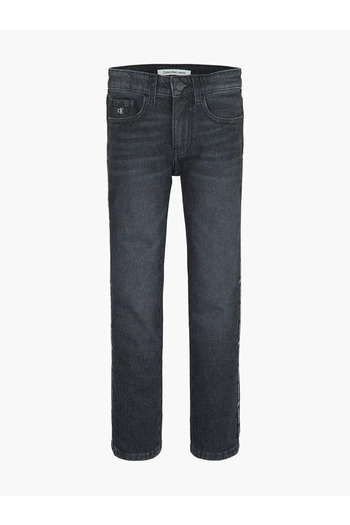 Calvin Klein SLIM WASHED BLK TAPE Erkek Antrasit Kot Pantolon
