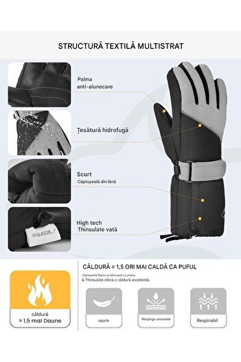 OEM Winter gloves for children 7-9 years old Gray