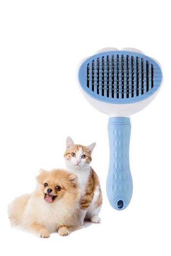 Bukela Self-Cleaning Pet Brush – Shedding & Massage, All Hair Types