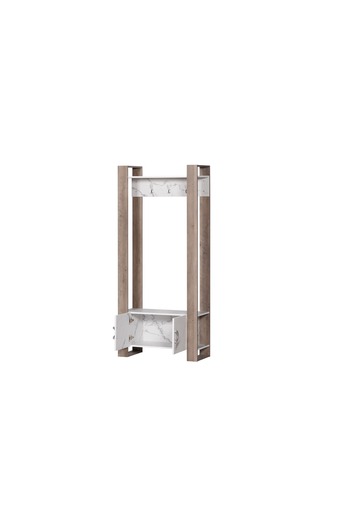 BAITY Home Entrance Stand - Malaysian Wood Coat Rack with Storage Drawer