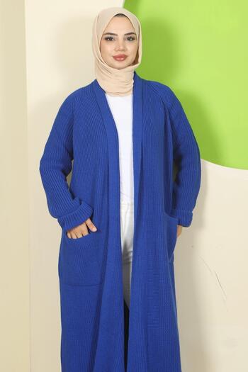 hafsamina Shawl Collar Pocketed Knitwear Cardigan Saks Hm2243