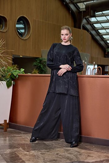 MissWhence Cupro Jakar Tunic Set 38010 Black