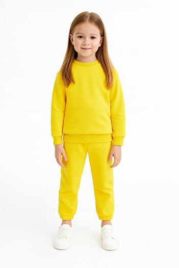 JCKS KİDS Long Sleeve Elastic Waist Double Pocket Tracksuit Set