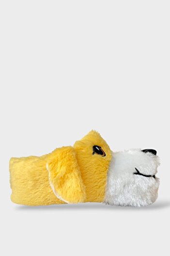 Liger Unisex Cute Dog Figured Non-Slip and Soundless Sole Home Slippers Yellow