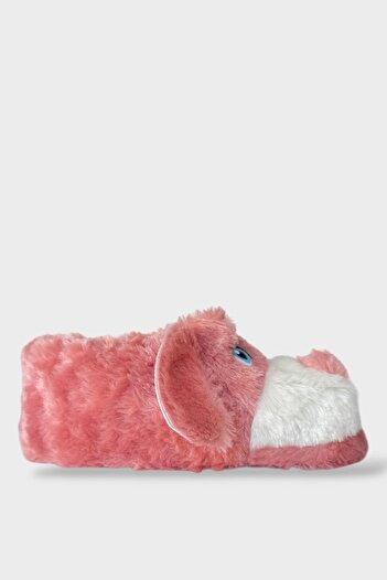 Liger Unisex Cute Dog Figured Non-Slip and Soundless Sole Home Slippers Nar Çi̇çeği̇