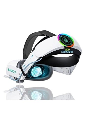 Saqico Oculus Quest 2 Için 10000MAH Pilli Kafa Bandı Rgb Battery Strap For Quest 2