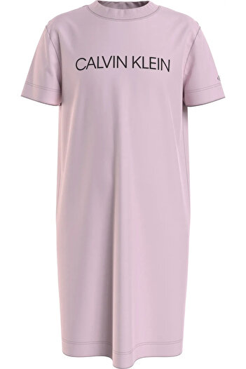 Calvin Klein INST LOGO T-SHIRT DR Kadın Pembe Elbise