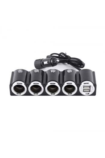 PNI Car Charger Multi Lighter with 4 Cigarette Lighter Outputs and 2 USB Ports