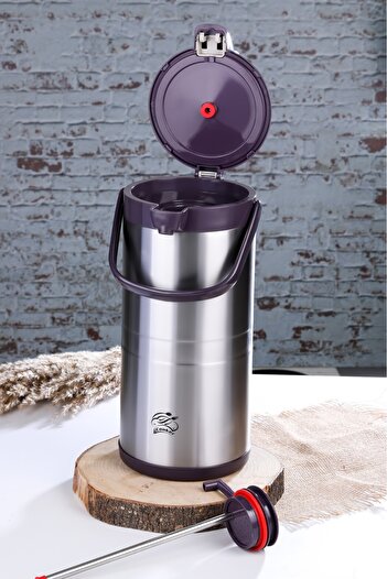 Cooker 4.5 Liter Stainless Steel Thermos with Pump Picnic Camping Thermos