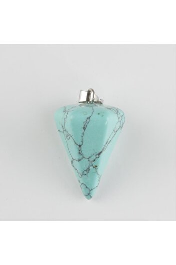 ZERO LAND HN-SHOP Turquoise Pendant Natural Stone Necklace - Turquoise