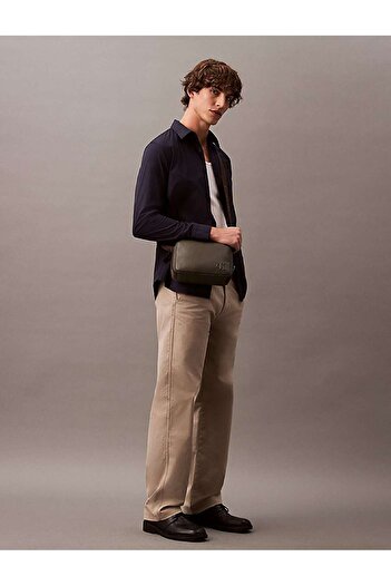 Calvin Klein LS SOLID STRETCH SLIM SHIRT Antrasit Erkek Gömlek