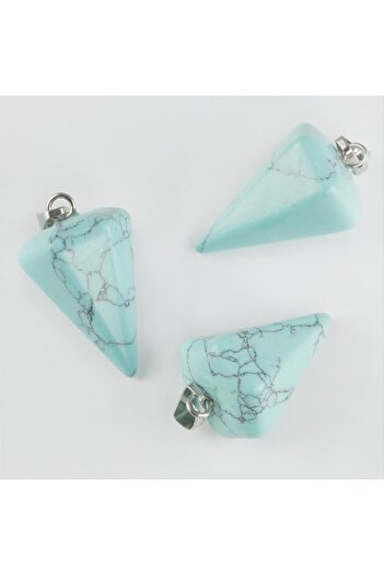 ZERO LAND HN-SHOP Turquoise Pendant Natural Stone Necklace - Turquoise