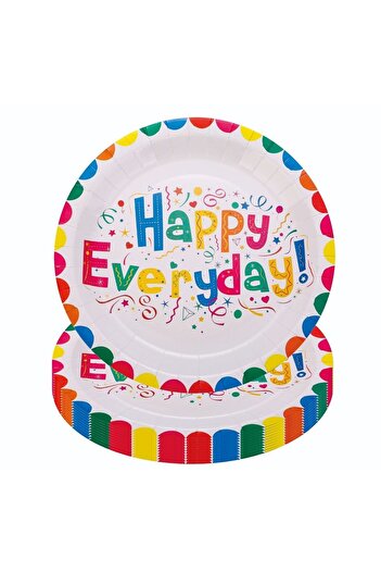 HAPPY EVERYDAY Set 10 Farfurii Happy Everyday, Flippy, 23 cm, din Hartie 300 g, Multicolor