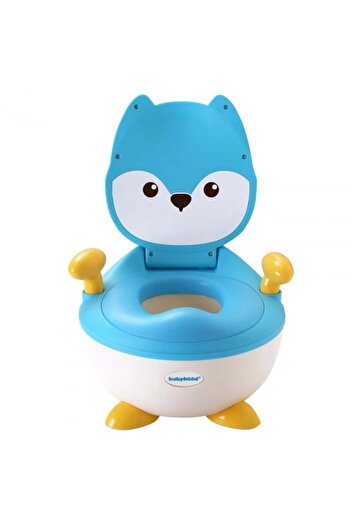 Toyska Children's Potty, Detachable Compartment, with Lid, Blue Fox Model