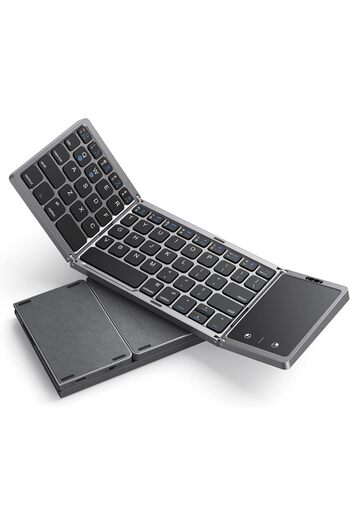 KASINDA Mini Foldable Keyboard With Touchpad Compatible with Bluetooth 3.0 Wireless English&Arabic