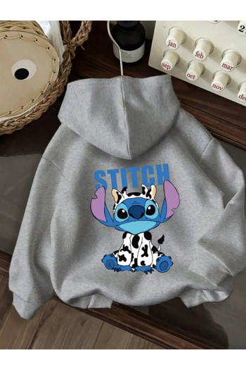 Machetta Children's Back Stitch Printed Oversize Winter Hooded Sweatshirt