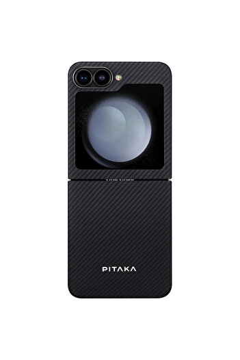 PITAKA Θήκη προστασίας MagEZ 5 600D εξαιρετικά λεπτή για Samsung Galaxy Z Flip 6, μαύρη/γκρι