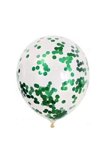 Flippy Set of 10 Latex Balloons, Flippy, Party Confetti Pattern, 5 x Confetti, 5 x Turquoise, 25 cm, 2.2g
