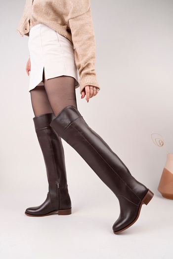 NOSEY SHOES ICONA MODEL ΓΝΗΣΙΟ ΔΕΡΜΑ ΜΑΚΡΙΑ ΜΠΟΤΑΚΙΑ ΜΕ ΣΠΟΥΡΓΕΣ ΠΛΑΙΣΙΑ ΜΕ ΦΕΡΜΟΥΑΡ ΚΑΘΗΜΕΡΙΝΑ ΓΥΝΑΙΚΕΙΑ ΜΠΟΤΑΚΙΑ