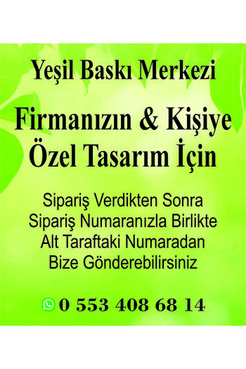 yeşil baskı merkezi Kendin tasarla baskılı mutfak önlüğü