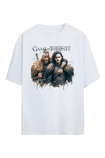 SVART WEAR Game of Thrones-Jon Snow Designed Unisex Oversize Cotton Tshirt