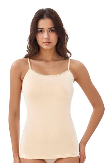 QKK Women's Viscose Lycra Strap 2-Piece Undershirt Q6K6K1T3Ka