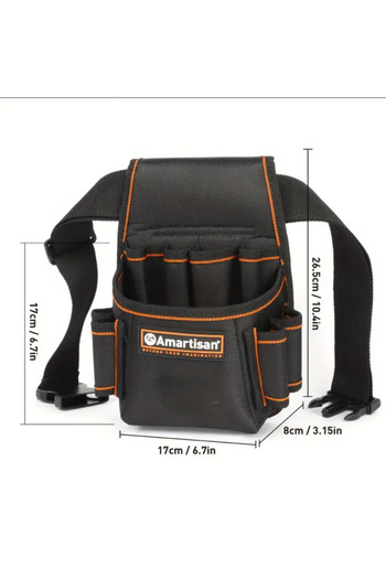 YETİŞENLER Waist Bag Multi-Compartment Waist-Type Tool Bag Professionals' Plumber Electricians Tool Bag