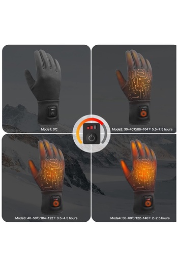 NeoSimply Heated Undergloves, Neosimply®, Rechargeable Battery 7.2 V, for ski, hiking, cycling, XL