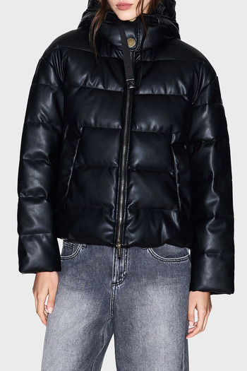 Armani Exchange Regular Fit Hooded Quilted Shiny Puffer Jacket Mont Xw000673 Af16106 Uc001
