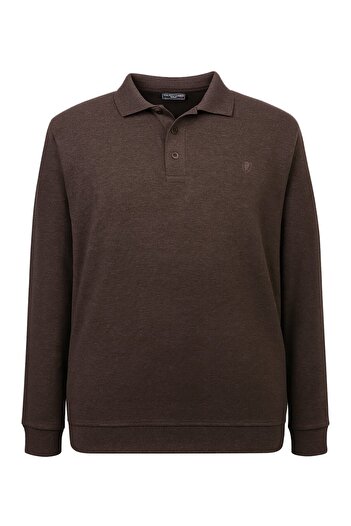 tambattal Large Size Polo Neck Thessaloniki Sweatshirt (Wide Comfortable Fit)