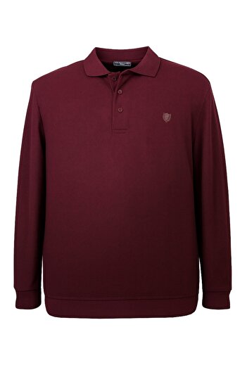 tambattal Large Size Polo Neck Thessaloniki Sweatshirt (Wide Comfortable Fit)