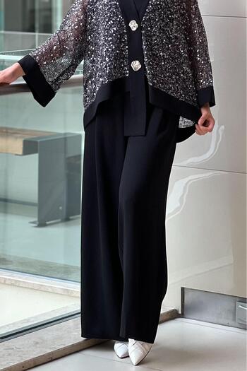 MİANOTTE Pilelli Pocketed Loose Pants