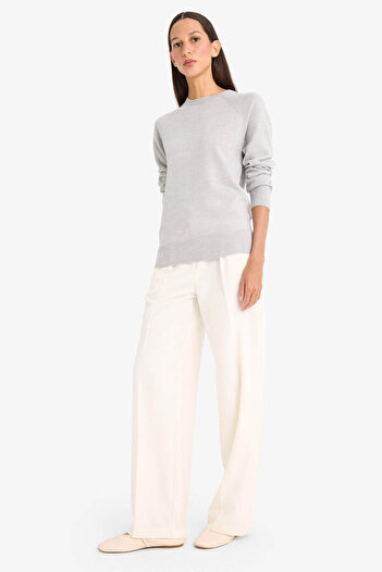 DeFacto Light Gray Women's Sweater I6913Az/Gr456