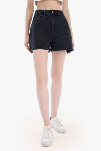 DeFacto Mom Fit High Waist Short Leg Jean Shorts E0525Ax25Sm
