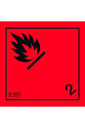 Badem10 30X30 cm Adr Compliant Plain Fire 2 Reflectors Warning Sign Dangerous Goods Transportation Safety Plate
