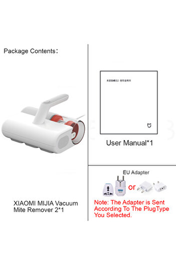 Choice1 Mite Vacuum Cleaner XIAOMI MIJIA Dust Mite Vacuum Cleaner 2,With UV-C Light,12Kpa Suction Anti-aller