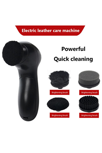 APWIKOGER Handheld Automatic Shoe Brush Battery Powered Electric Leather Care Kit Replaceable Shoe Polisher...