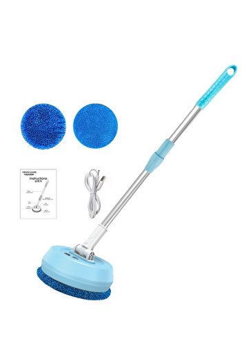 Choice1 Blue Electric Mop Cleaning Machine Automatic 2 in 1 Wet & Dry Home Cleaner Car Wireless Electric Spi
