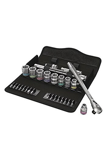 wera 8100 Sb 8 Zyklop Metal Cırcır Lokma Seti Anahtar Kolu 3/8 \
