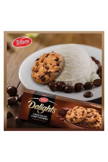 Tiffany Delights Chocolate Chip Cookies 4x90g – Crunchy, Rich & Indulgent Cookie Pack