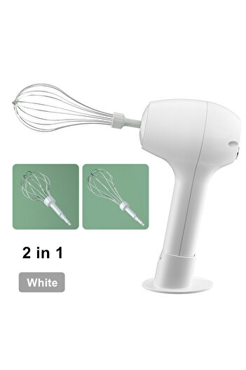Choice WHITE Wireless Electric Egg Beater Handheld Mini Multifunctional Milk Frother Cream Coffee Automatic