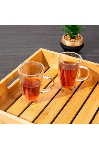 Veer Mug Set 2 Pieces Double Wall Plain 200Ml